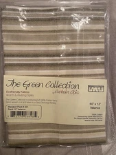 VALANCE ~ The Green Collection By Curtain Chic ~ 60”x12” ~ 100% cotton