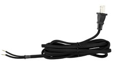 8 ft Black Rayon Cloth Covered Electric Lamp Cord w/ End Plug, DIY Lamp Repair