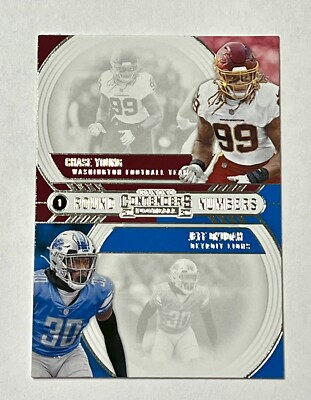2020 Panini Contenders - Round Numbers #RN-YO Chase Young, Jeff Okudah (RC)