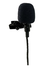 Lavalier Clip-on Omni-Directional Condenser Microphone for Computer, Color Black