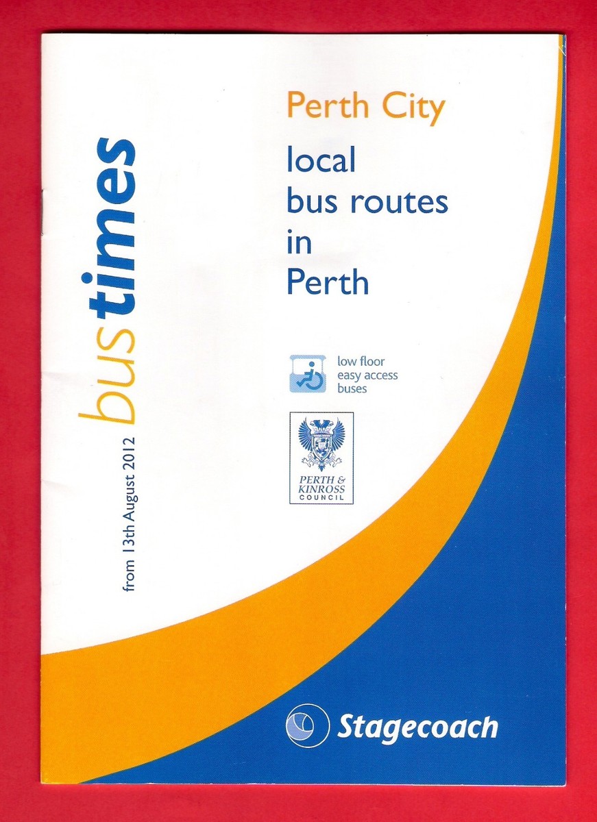 Bus Timetable Booklet Stagecoach East Scotland Perth City