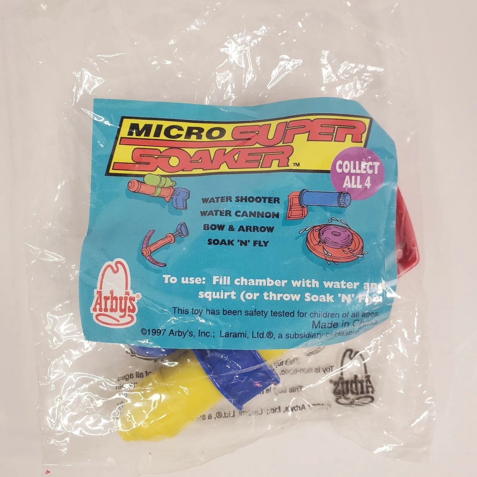 Micro Super Soaker 1997 Soak N Fly Arby's Toy Micro Larami NOS Sealed New