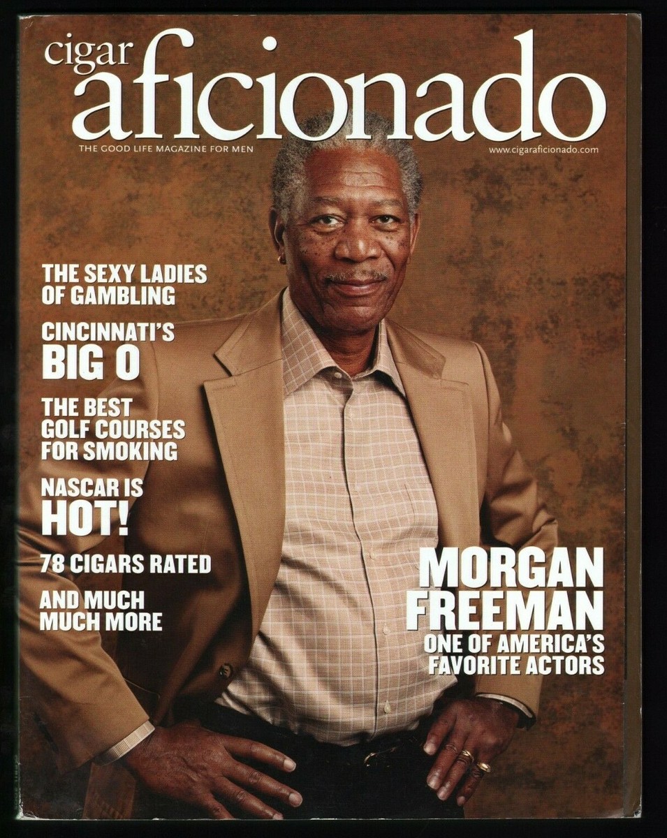 2005 March April Cigar Aficionado Morgan Freeman