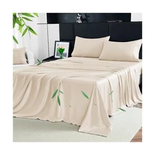 YIYEA Cooling Sheets, 100% Viscose Derived from Bamboo Sheets Queen Size, Lux...