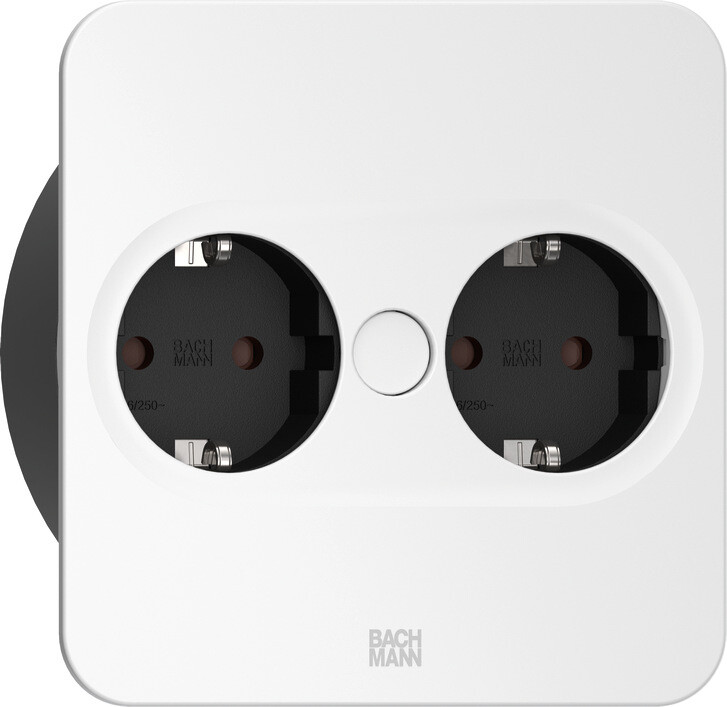 3161796 Bachmann Bachmann TWIST 2 Metallische Abdeckscheibe eckig, schwarz matt,