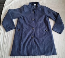 Gabriella Vicenga Blue Fleece Coat, New,no Tag,taille 42/44,uk 12