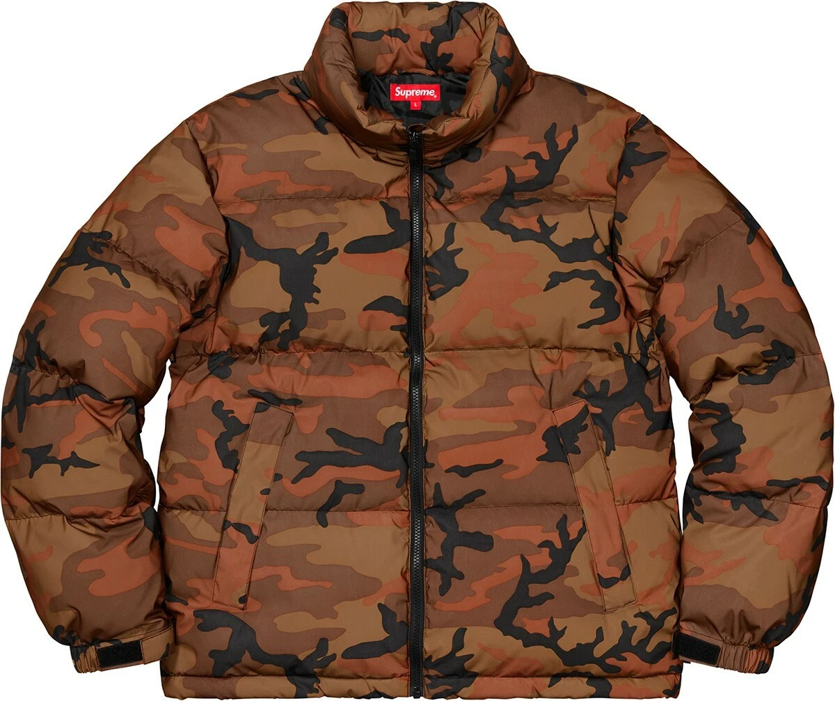 Veste Supreme Reflective Camo Down   Camo Orange   Taille Grande   NEUF   FW18