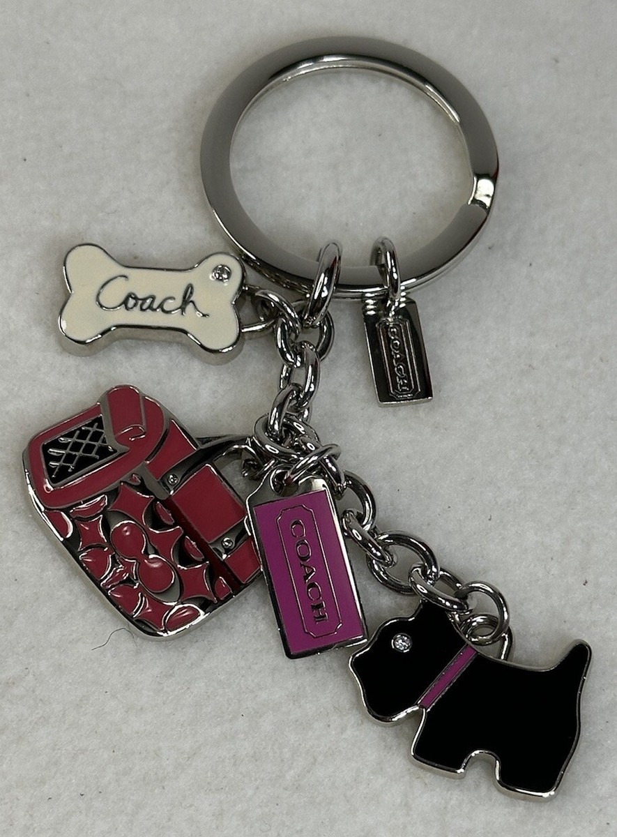 Coach Pet Multi Mix Key Fob Scottie Dog F92337 NWOT | eBay