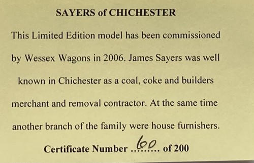 Dapol 00 Wessex Wagons SR 1P Container Wagon James Sayers of Chichester L/E New - Picture 2 of 7