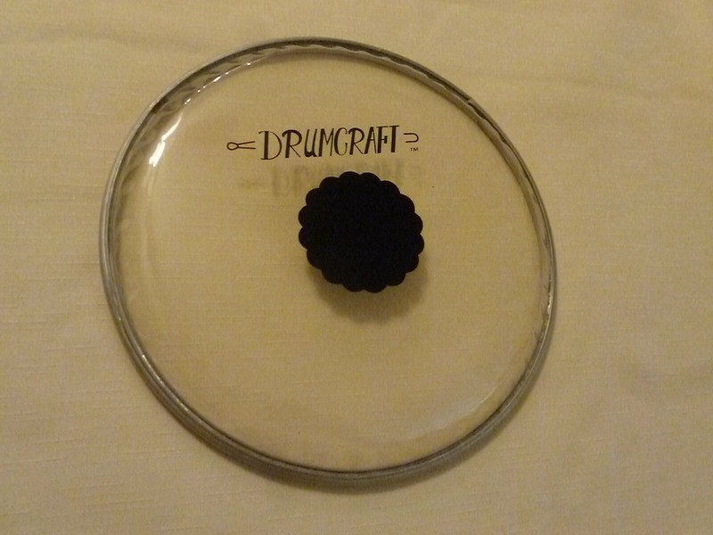 DRUMCRAFT 8" CLEAR, BLACK DOT BATTER HEAD - NOS