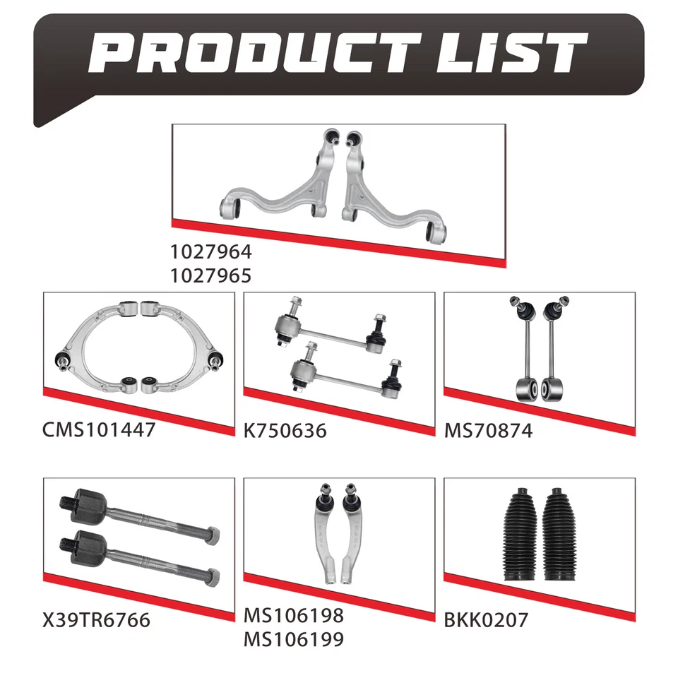 14x Brazos de control delanteros con extremo de barra de amarre para Porsche Panamera 2014-2016 Foto 4 de 4