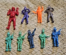 Parachute Men Figures Lot 3.5 Inches Tall 9 Men