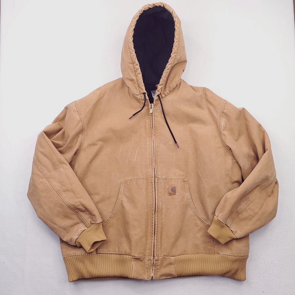 Vintage Carhartt Jacket Mens XXL Brown Camel J130 Insulated Work