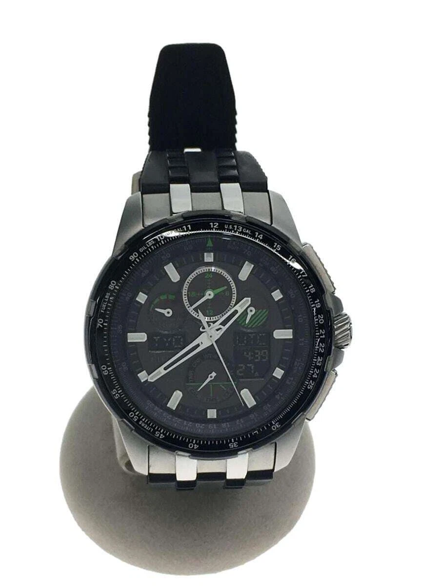 Citizen Eco Drive U680 S106061 Skyhawk St.Steel 20Bar Quartz Mens Watch Auth