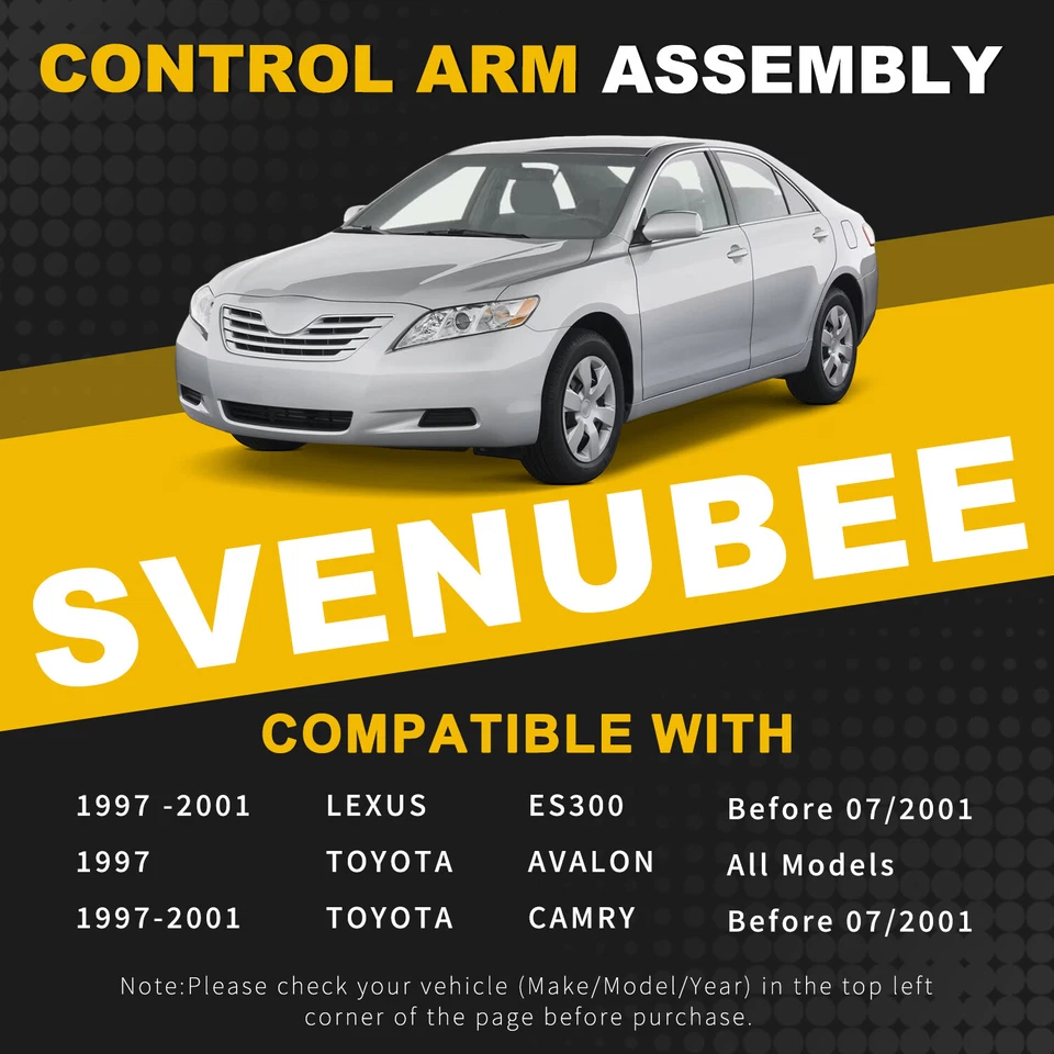 Front Lower Control Arms Sway Bars for 1997 1998-2001 Toyota Camry Lexus ES300 - Image 2 of 4