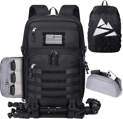 Waterproof Camera Backpack for DSLR/SLR with Rain Cover & Tripod Holder