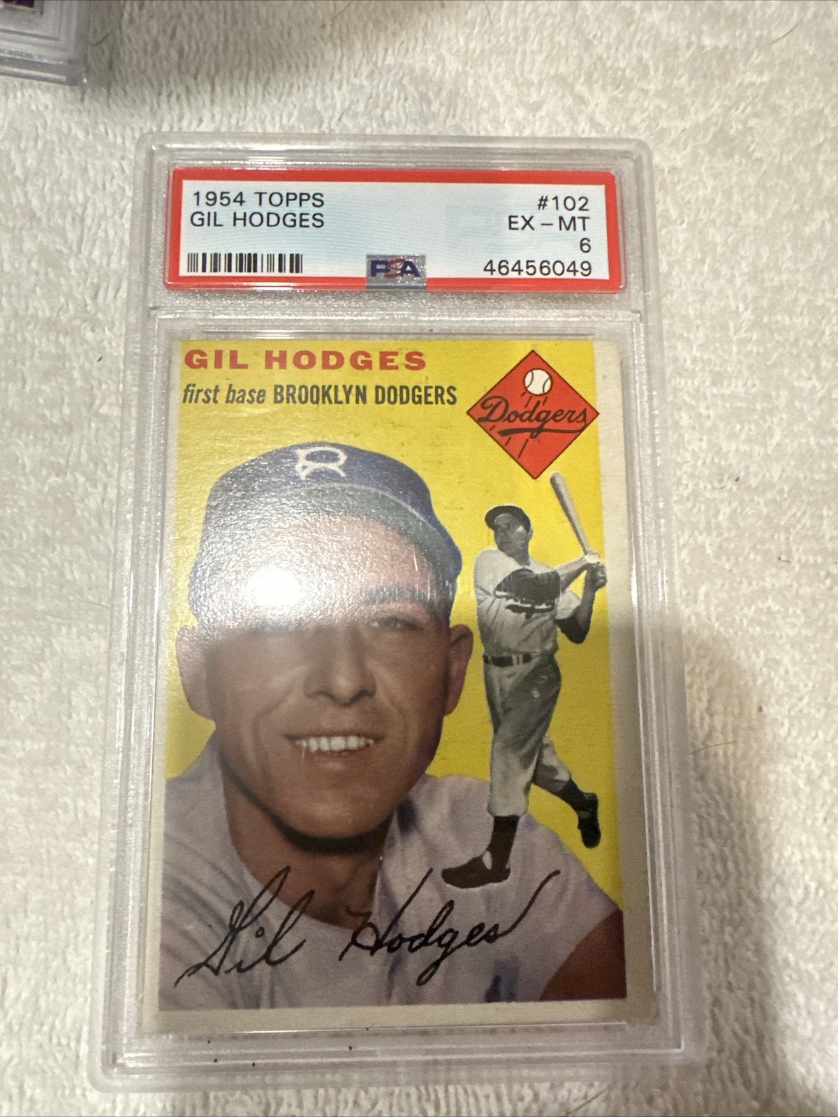 1954 Topps - #102 Gil Hodges - PSA 6 EX-MT