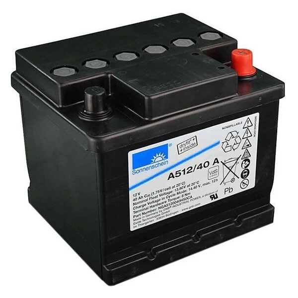 SONNENSCHEIN Batteria Alimentazione Sole A512/40 A 12V 40Ah VdS Impianto Telecomunicazioni