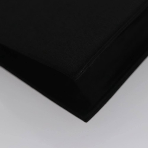 SAINT LAURENT Clutch Bag Satin Black Gold Auth yk16903 - Picture 15 of 18