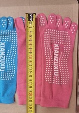 3 Paia Calzini a Cinque Dita Antiscivolo - Yoga / Pilates / Casa - Nuovi