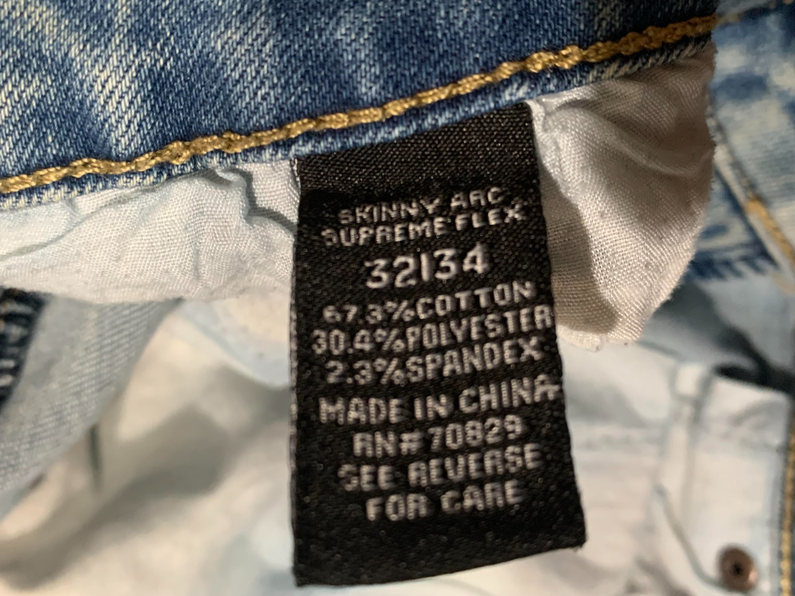 Rue 21 Men's Light Blue Distressed Jeans Skinny Arc Supreme Flex Size 32/34 thumbnail 4