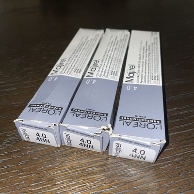 3 X L'Oreal Professionnel Majirel Permanent Creme Color Ionene G Incell 4.0/4NN