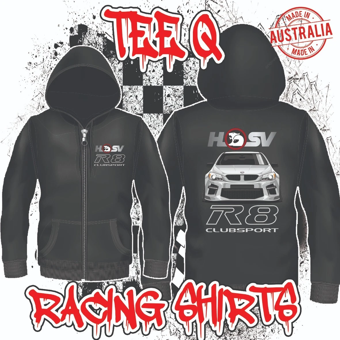 Holden HSV R8 Clubsport Aussie Muscle Car ~ Black Unisex Zip Hoodie
Opens in a new window or tab