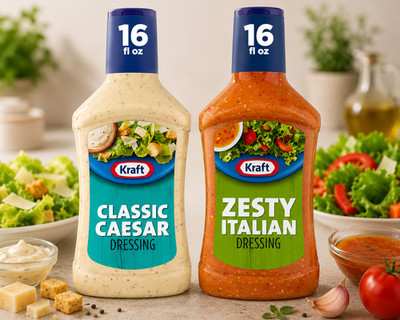Kraft Zesty Italian ,Caesar,Salad Dressing, 16 fl oz Bottle