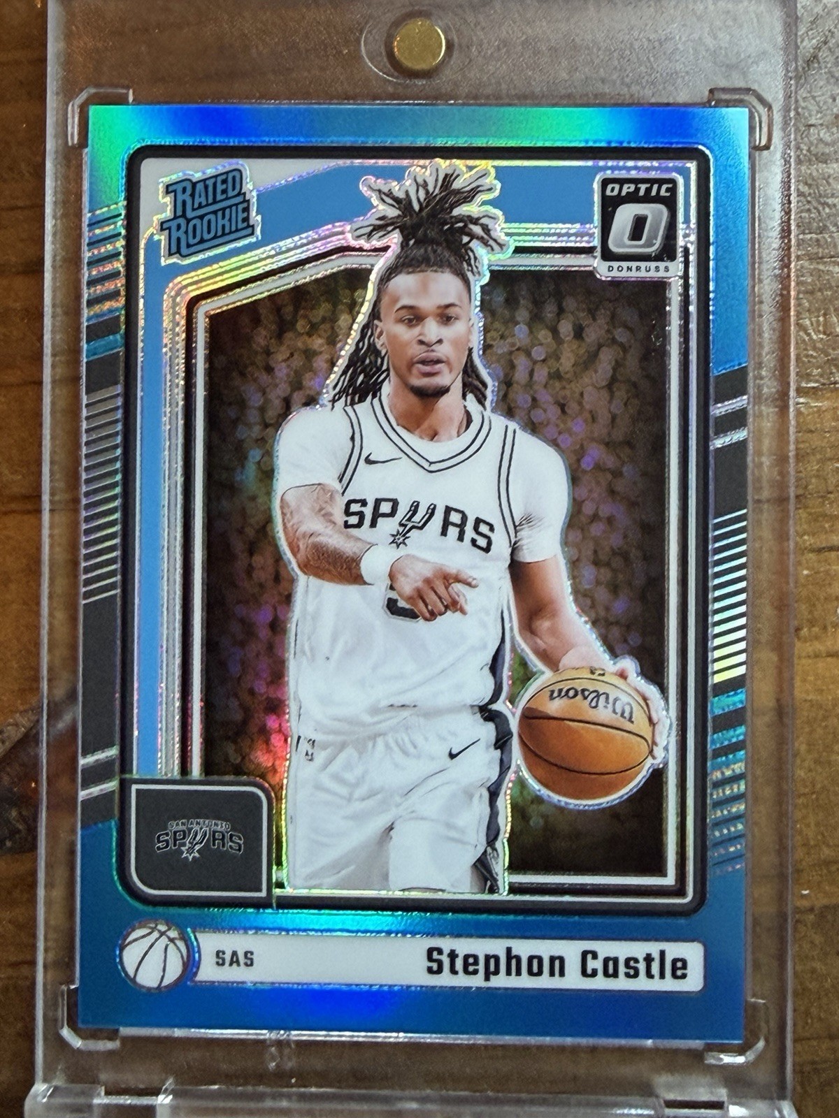 2024-25 Panini Donruss Optic - Rated Rookie Stephon Castle #254 Aqua Prizm /225