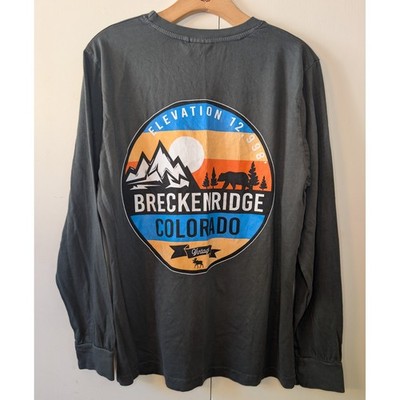 U.S. Vintage Gray Breckenridge Colorado Long Sleeve Sweatshirt
