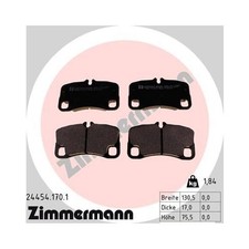Bremsbeläge hinten für Porsche 911 Coupe Cabrio Targa 997 ZIMMERMANN 244541701