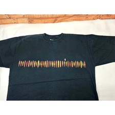 Go Barefoot Black Shirt Size Large Made in USA Surf Boards Front Back
