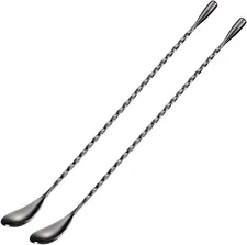 Briout Bar Spoon Cocktail Mixing Stirrers for Drink, Stainless Steel 12 Inches L
