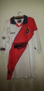 CAGLIARI OFFICIAL VINTAGE FOOTBALL MATCH WORN SHIRT JERSEY SIGNED BY CONTI