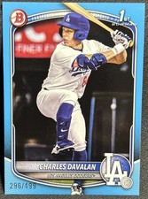 2025 Bowman Draft Charles Davalan 1st Paper Sky Blue /499 #BD-96 Dodgers