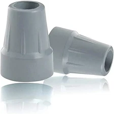 Medical Crutch Tips Gray 7/8 Inch (2)