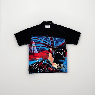 Vintage Y2k Dragonfly Pink Floyd The Wall Mens Large Button Up Tour Shirt 