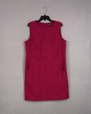 Lauren Ralph Lauren Dress Womens 16 Pink Textured Sleeveless Sheath Lined Career