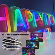 16.4ft WS2811 WS2812 RGB IC Addressable Dream Color LED Strip for Room Lights
