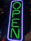 Fallon Neon, OPEN, SIGN, purple/green, Vintage