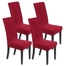 4-Pack Waterproof Chair Cover for Home Wine Red 