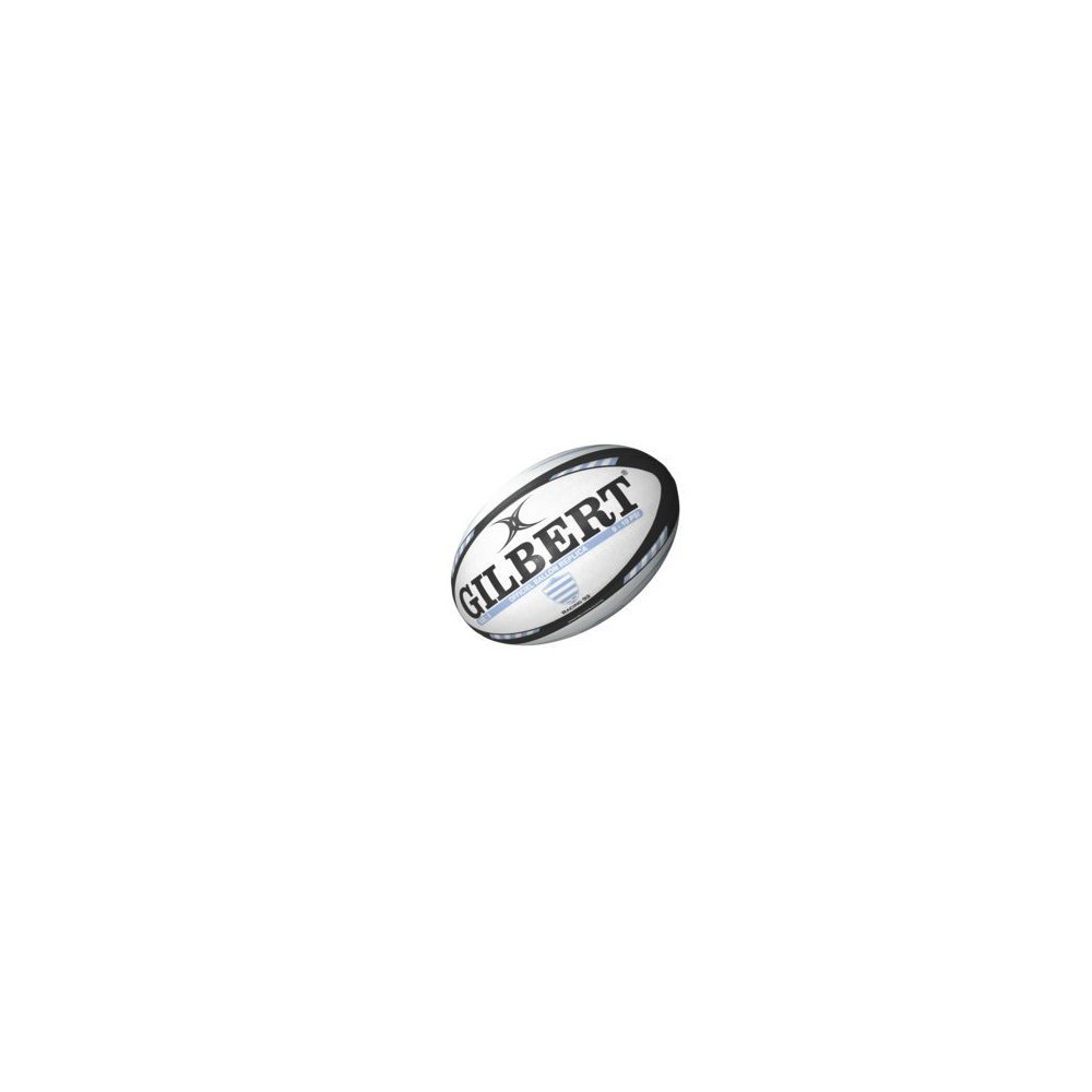 Ballon de rugby Gilbert Racing 92 réplique taille 5 grip performant bleu blanc