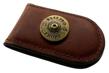 12 Gauge Shotgun Shell Genuine Leather Bass Pro Shops Money Clip by Enmon-New