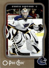 2007-08 O-Pee-Chee Curtis Sanford Vancouver Canucks #479