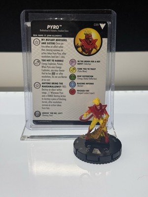 Marvel HeroClix Pyro #039 Super Rare X-Men Brotherhood Figure w/ Card