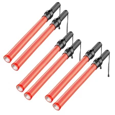 6 Pack Traffic Wand 21inch Led Traffic Control Baton Night Safety Light Wands