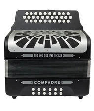 Hohner COGB Compadre GCF Black Accordion w/ Gig Bag