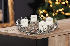Casablanca Design Adventsleuchter "Twigs" 43205 Adventskranz  Alu D 42  cm