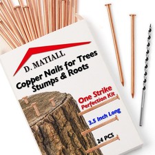 24pcs Pure Copper Nails for Killing Trees 3.5" Nails, 24pcs,