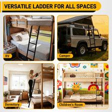 RV Bedroom Bunk Bed Ladder with 4 Wider Anti-Slip Steps Heavy Duty load 350 LBS